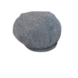 Malroy Distinctive Headwear Wool Flat Cap Ivy Newsboy Hat Gray Large Made USA